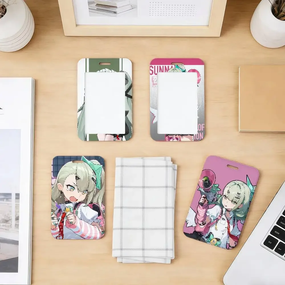 Nangong Yu Aria Sunna Zenless Zone Zero MOE Sliding Card Case ID Name Badge Holder Pass Work Card Cover Students Card Bus Holder