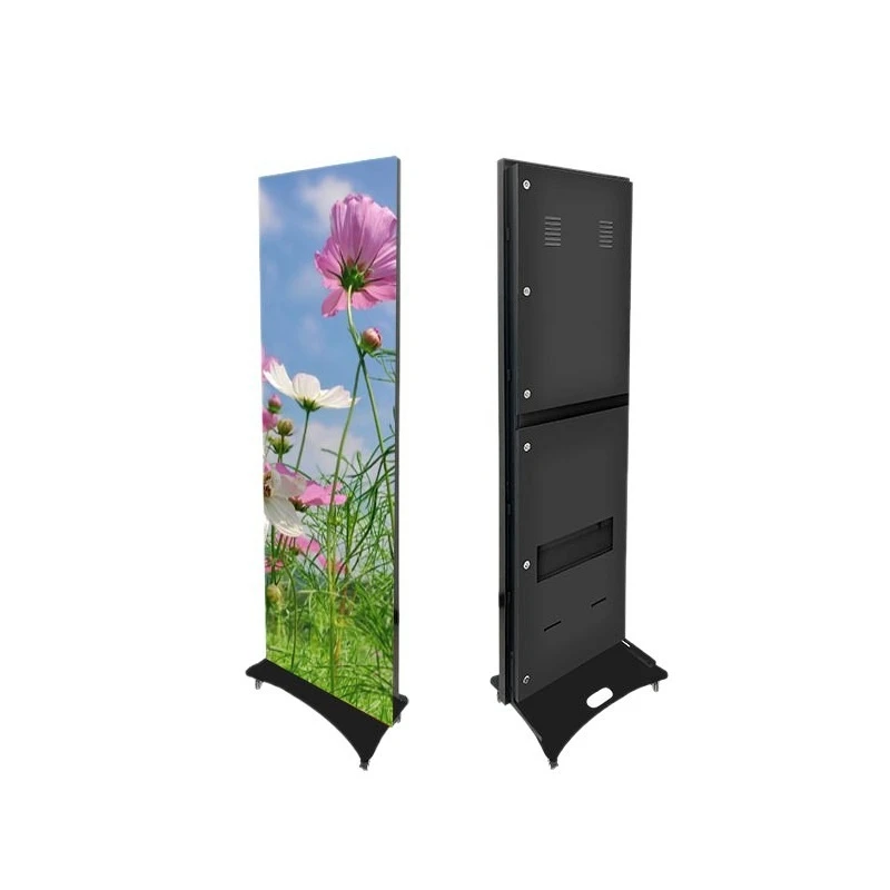 Outdoor waterproof LED advertising high definition vertical poster screen store commercial digital signage portable mobile