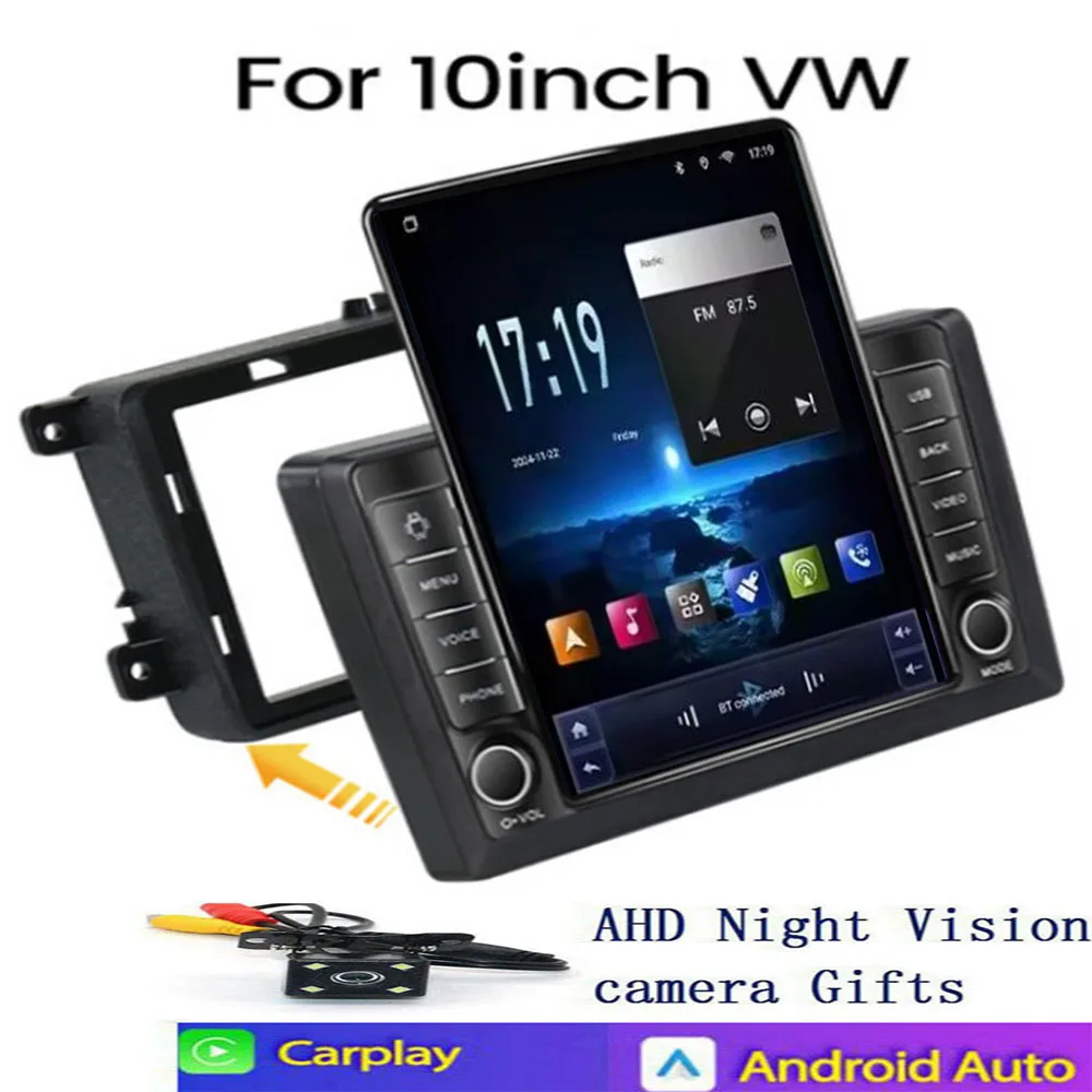 Автомобильная мультимедийная система Carplay Android Auto Авто радио для VW Golf 5 6 Touran Passat B6 B7 Sharan JATTA Skoda Seat Tesla Style GPS