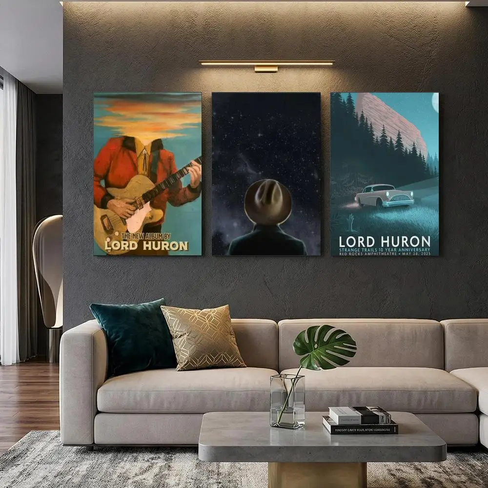 Band L-Lord Huron Poster Modern  Wall Art Aesthetic Minimalist Bedroom Decor Cafe Home Gift