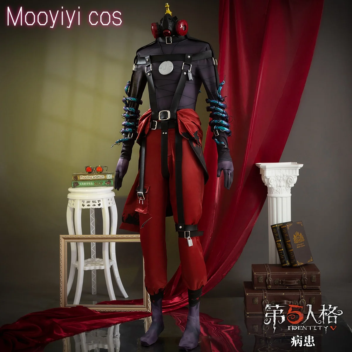 Costume cosplay Identity V Emil per Halloween, festa di ruolo di Natale, gioco di mostra di fumetti, taglia del paziente S-XXXL Nuovo nero