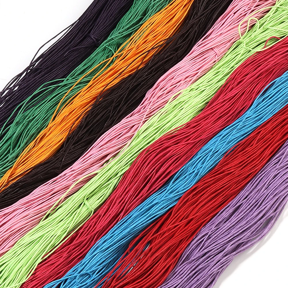 70m/lot 1mm Waxed Cotton String Colorful Beading Cord Rope For Jewelry Making DIY Bracelet Necklace Weaving Accessories Supplies image 3