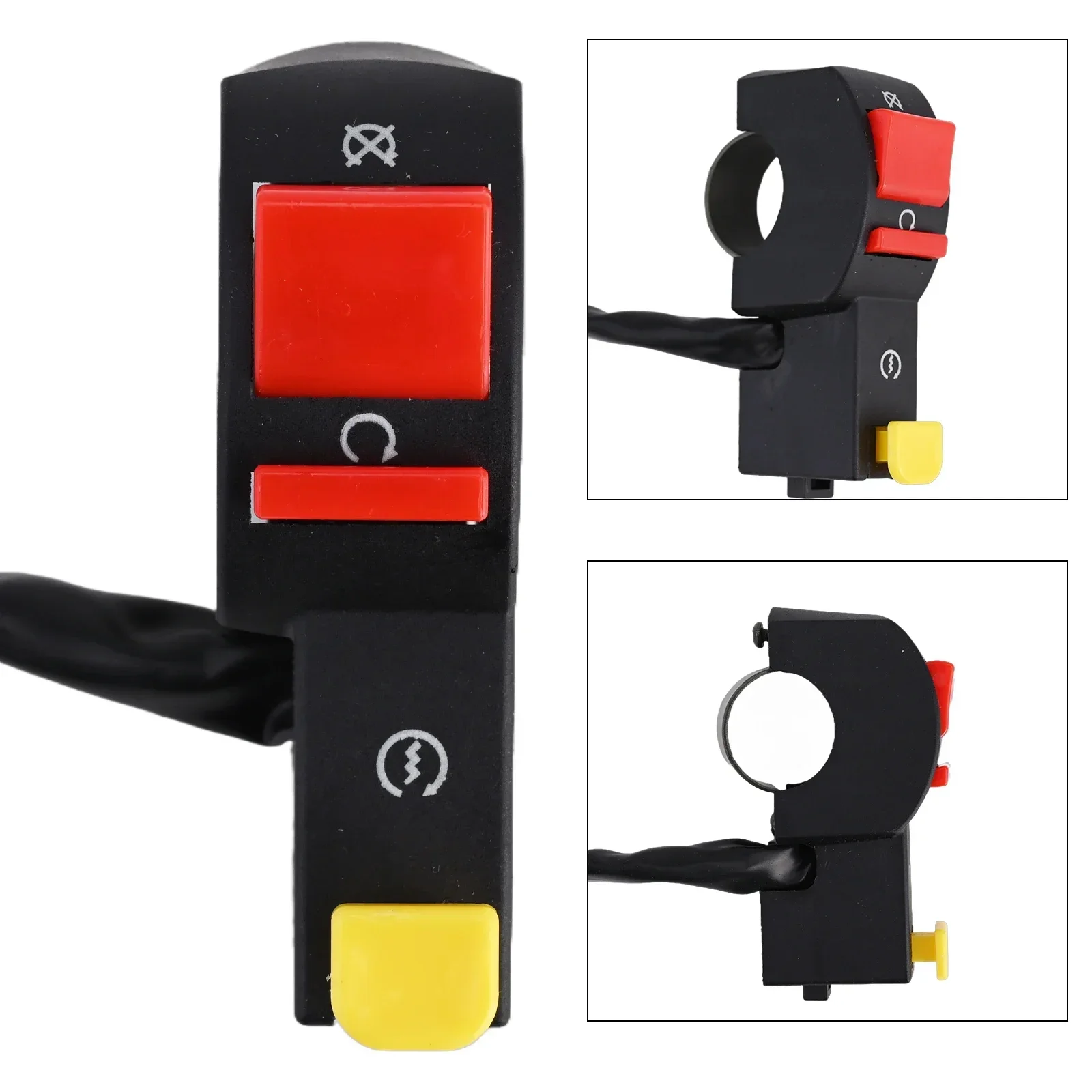 Motorcycle Electric Start Switch Button Right Handle Bar Kill Switch Electric Start Assembly Off-Road Motorcycle