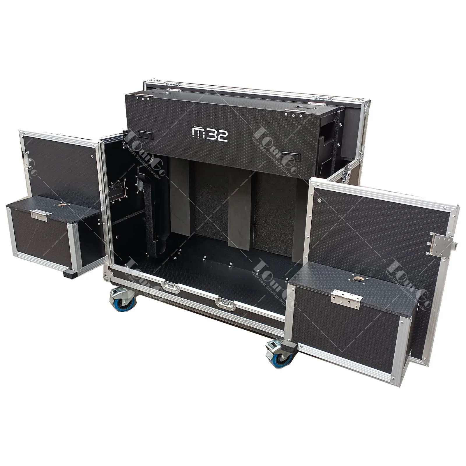 DJ Digital Mixer Consoles Flip Flight case for Midas M32 with Doghouse