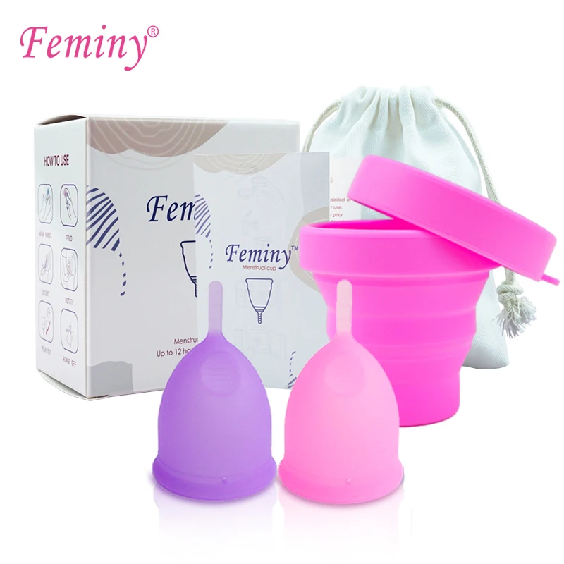Hypoallergenic Certified Menstrual Cup XS Medical Grade Silicone Menstruation Period Used Small Menstrual Bowl Set Cups Holder