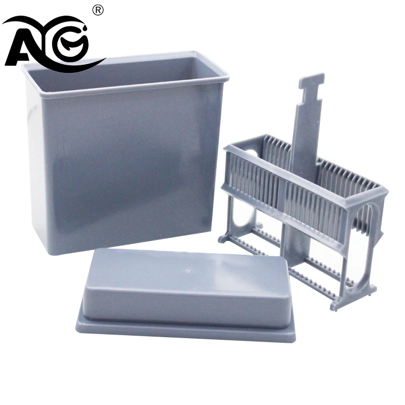 

AG 24pcs Staining for Microscope Slides Laboratory Storage Holder Laboratory Microscope Slides Holder Plastic Reusable Compact