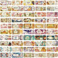 50PCS Cute Dream Ticket Stickers Retro Label Decal For Laptop Water Bottle Luggage Notebook Waterproof Vinyl Phone Decals