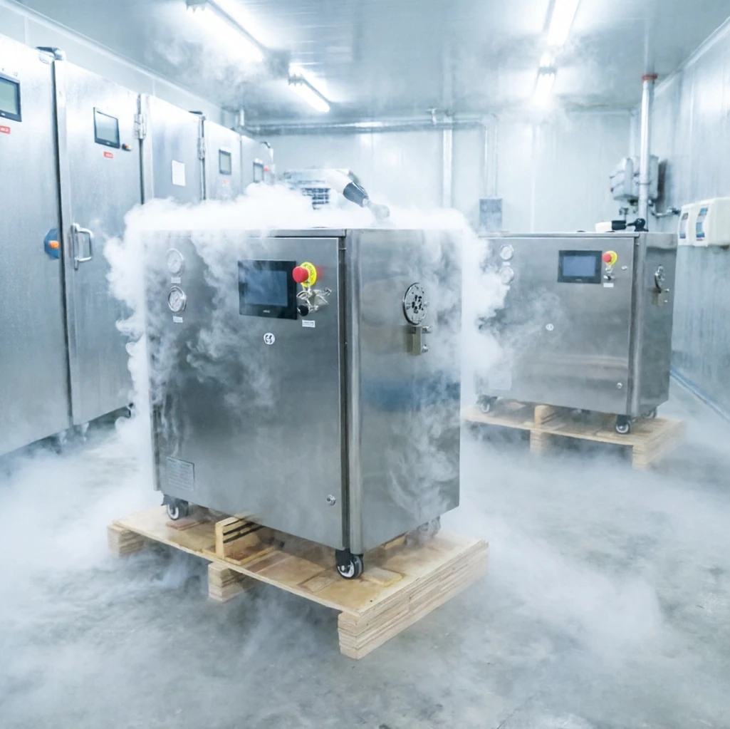 Dry Ice Extruder Machine Low Vibration Stable Extrusion Speed Workshop Supporting Dry Ice Blasting Equipment