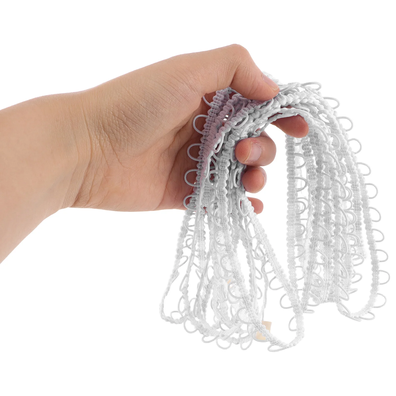 

5 Meters Stretch Elastic Lace Trim Ribbon Buttonhole Loop Sewing Embroidery Dress Trim DIY Craft Costume Decoration