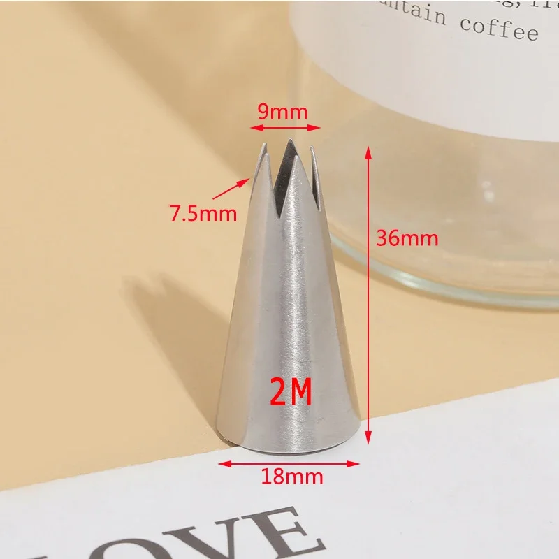 #1M 2M Open Star Pastry Tip  Piping Tip Nozzle Cake Decorating Tips Writing Tube Icing Nozzle Baking & Pastry Tools Baking Tools