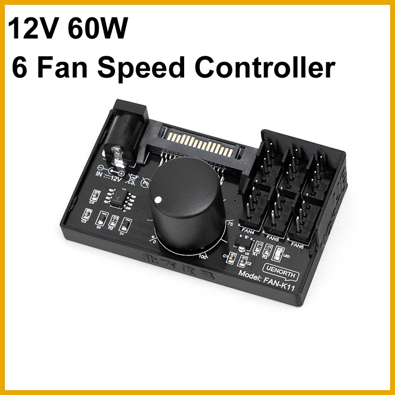 NEW 2026 Fan Speed Controller/High Power Hub Sata DC PowerController NAS Server Fan Speed Control PWM Speed Regulation