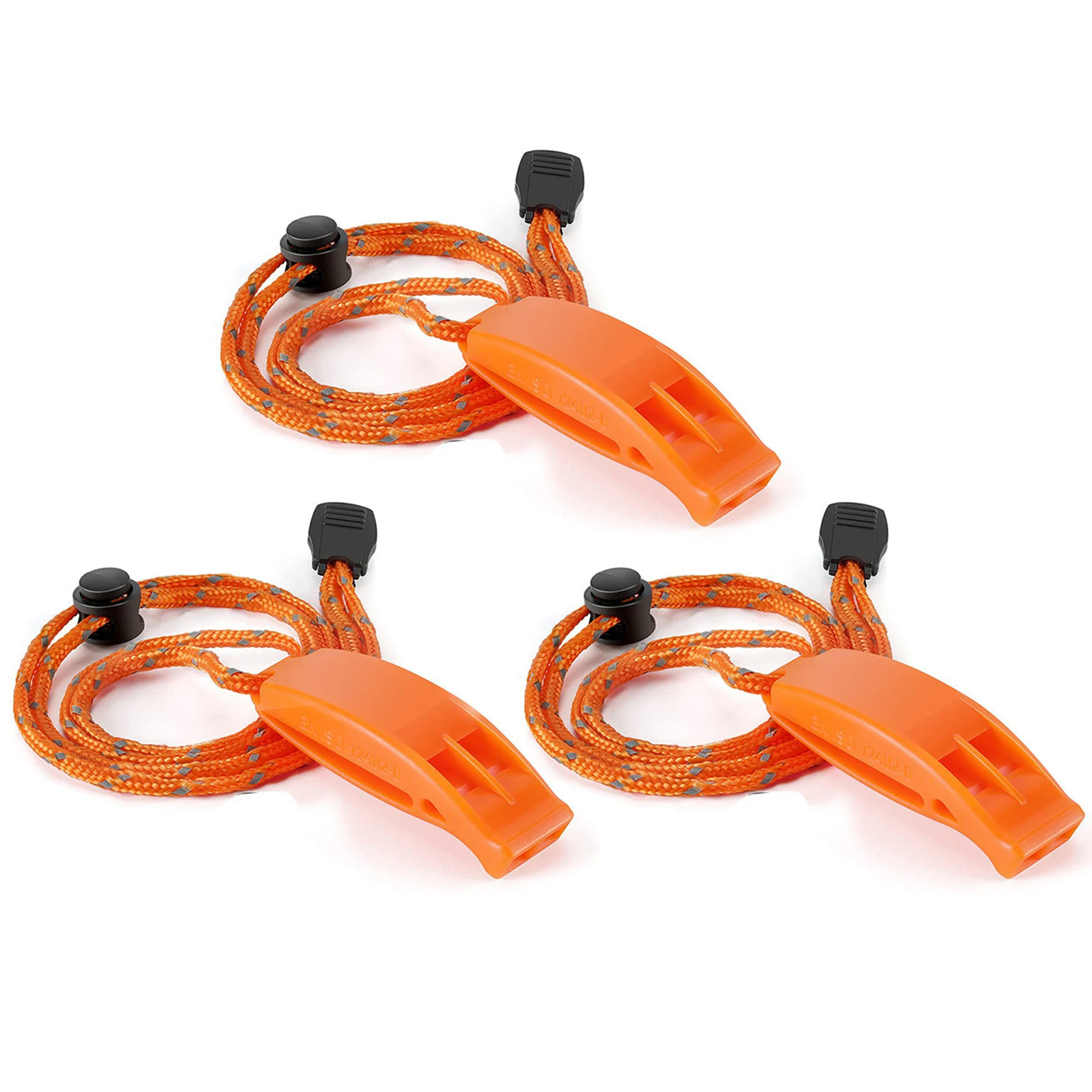 

3 шт. аварийные свистки со шнурком, защитные свистки для каяков, спасательные жилеты, спасательные шлемы, рыбацкие лодки, кемпинг, пеший туризм, охота