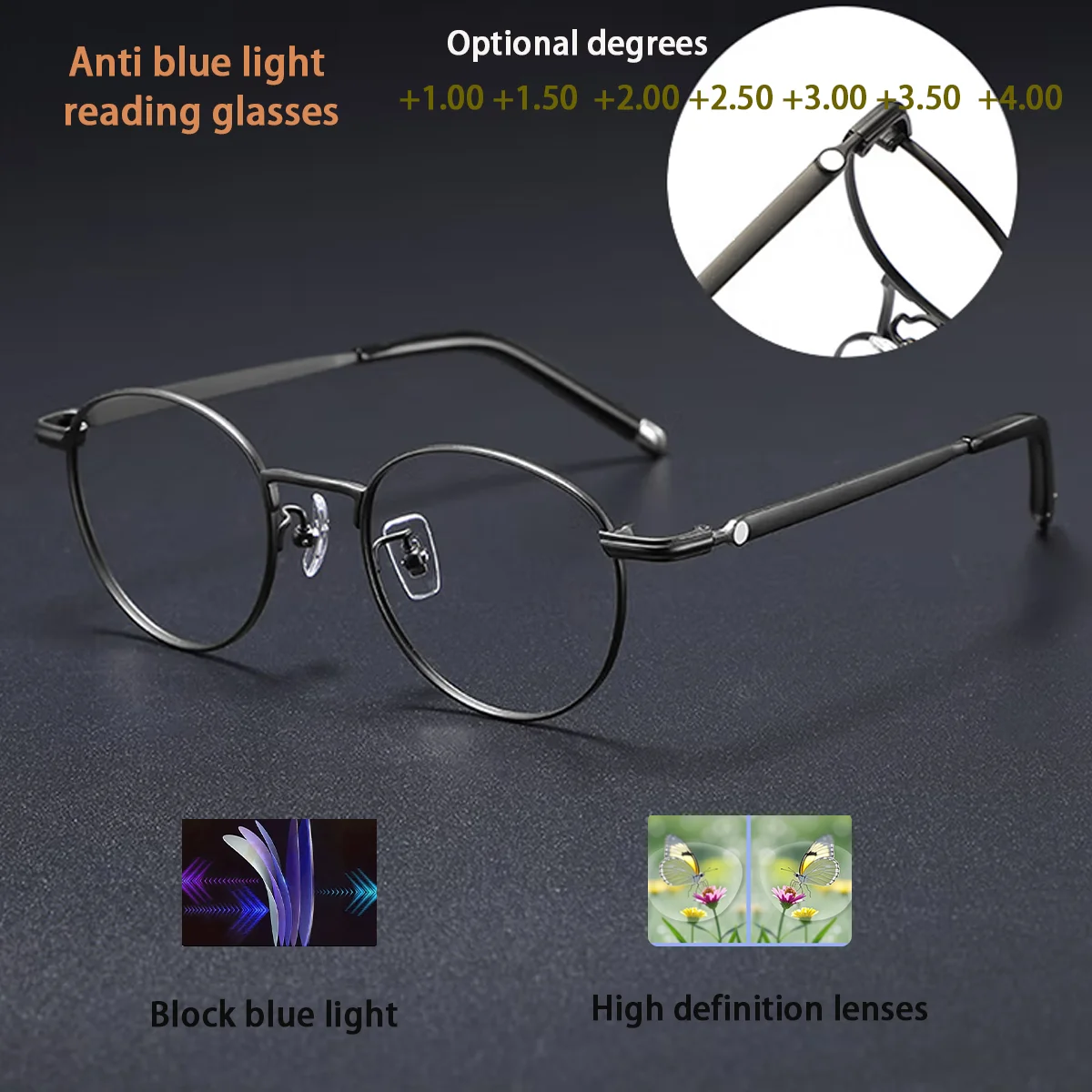 

FYTOO reading glasses with anti blue light and high-quality computer reading glasses for both men and women01730H
