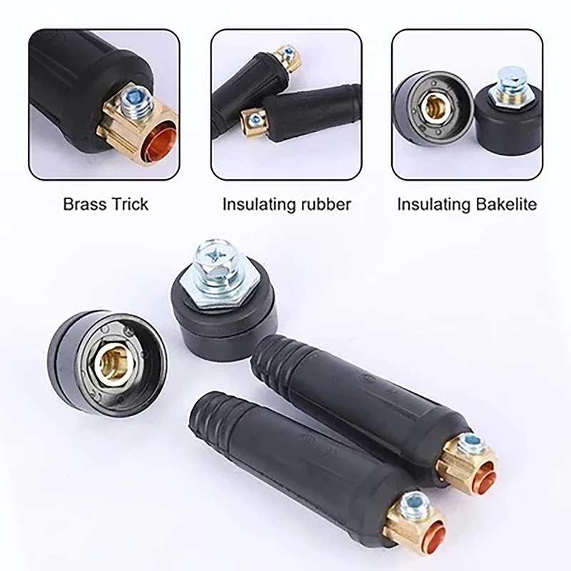 1Pcs European Welding Machine Cable Welding Cable Connector Quick Fitting Male Female Cable