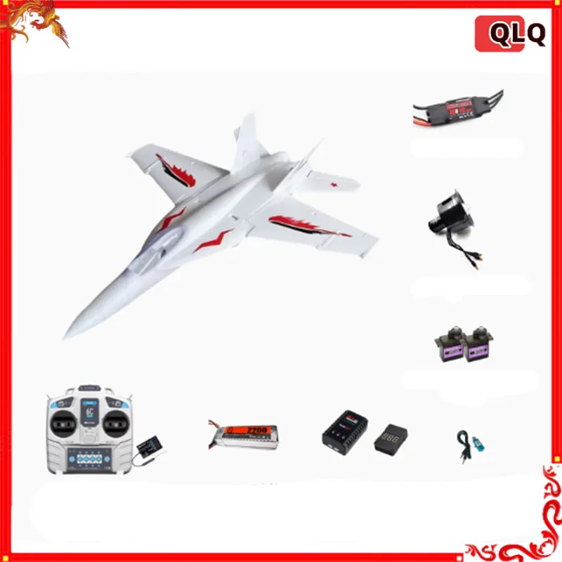 

Qlq Rc Plane Remote-controlled Fighter Model F18 64mm Culvert Aircraft High-speed Epp Fixed Wing Remote-controlled Aircraft Toy