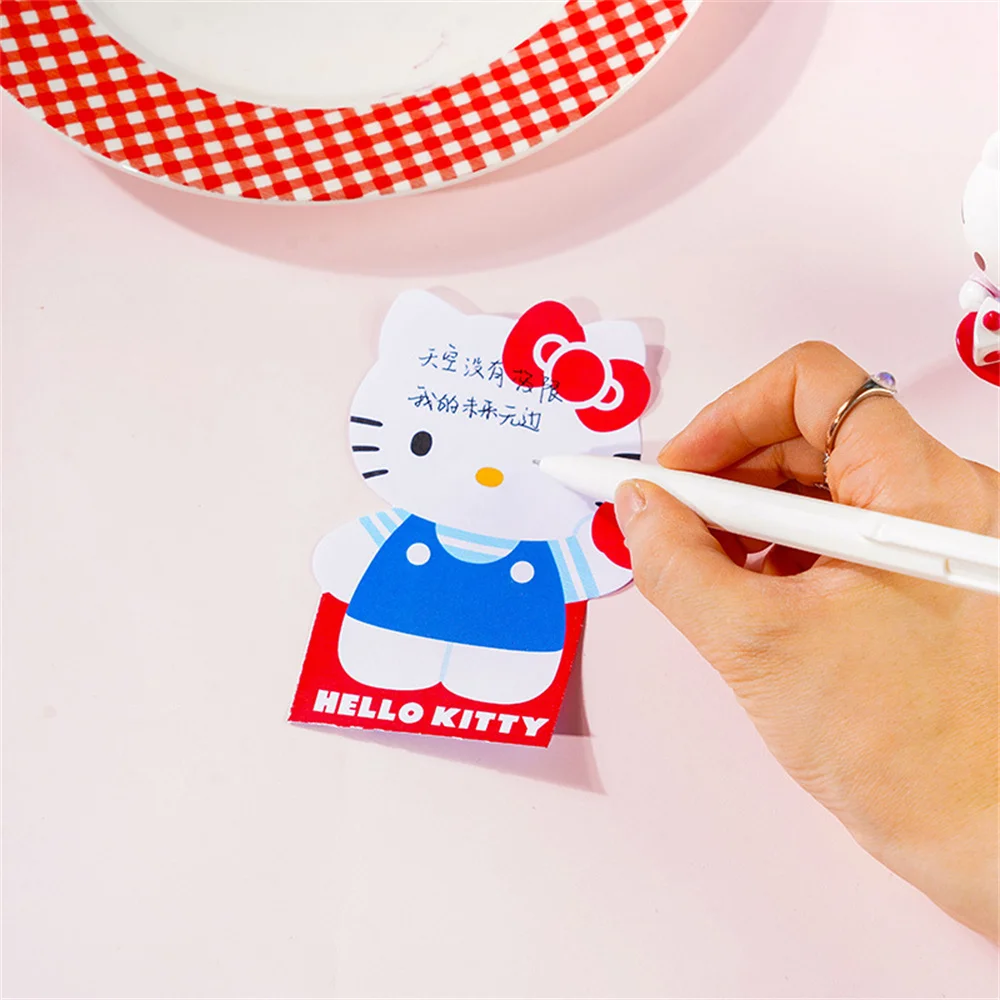 60sheets Kawaii Cartoon Hellokitty Shaped Sticky Notes Student Stationery Cute Simple Girl Decoration Sticky Notes Notebook Gift