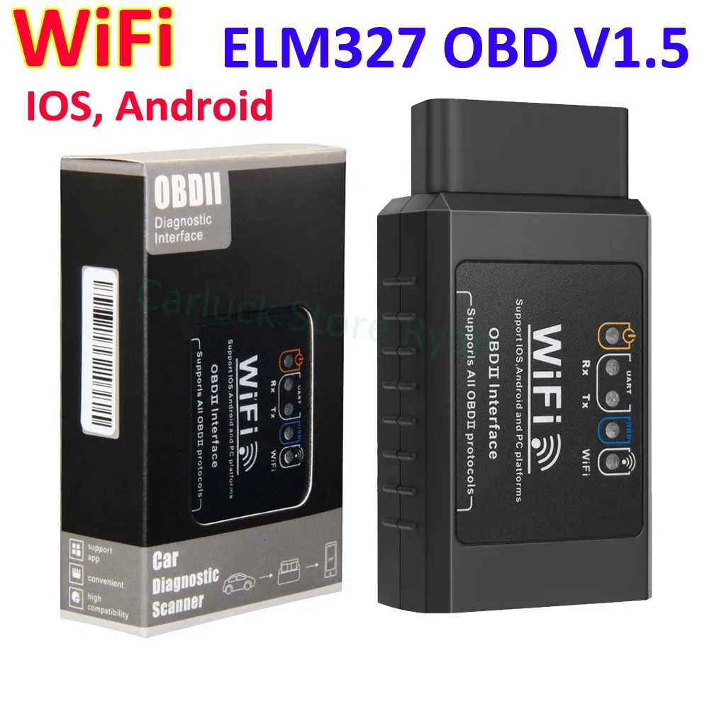 Bluetooth ELM327 V1.5 Автомобильный сканер OBD считыватель кодов инструмент для диагностики автомобиля Супер Мини WiFi ELM 327 V1.5 для IOS /Android