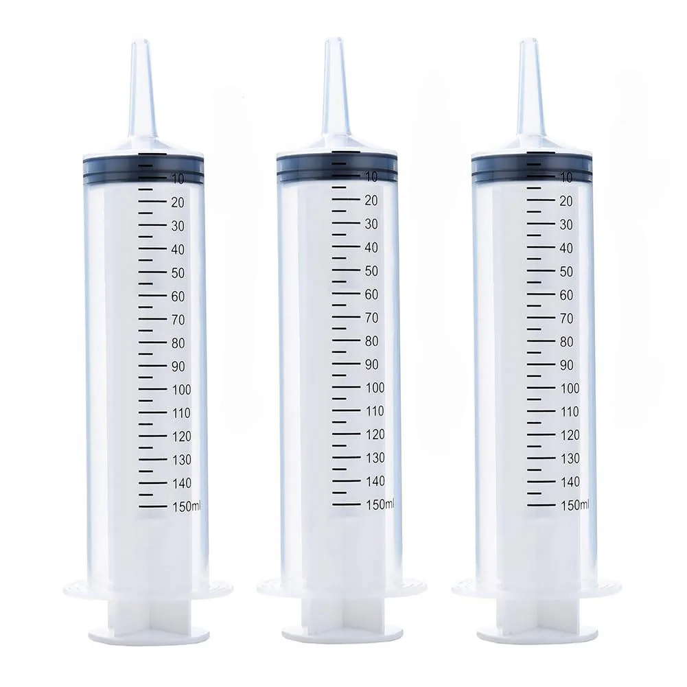 Large Syringe 100-550ml Straight Tip Baking Filling Tool Machine Lubrication Lab Oil Pump Sterile Sealed