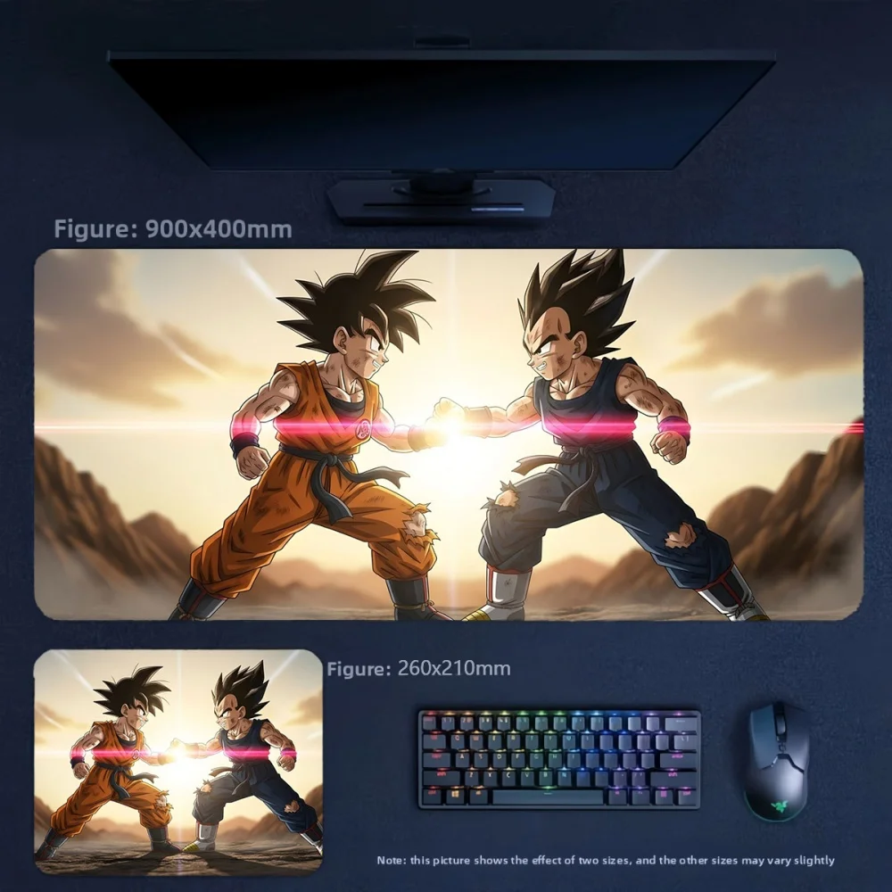 Boys Gaming Leather Mouse Pad Cartoon Anime Dragon Ball Goku Series High-quality Non-slip Leather Mouse Pad Oversized Desk Pad