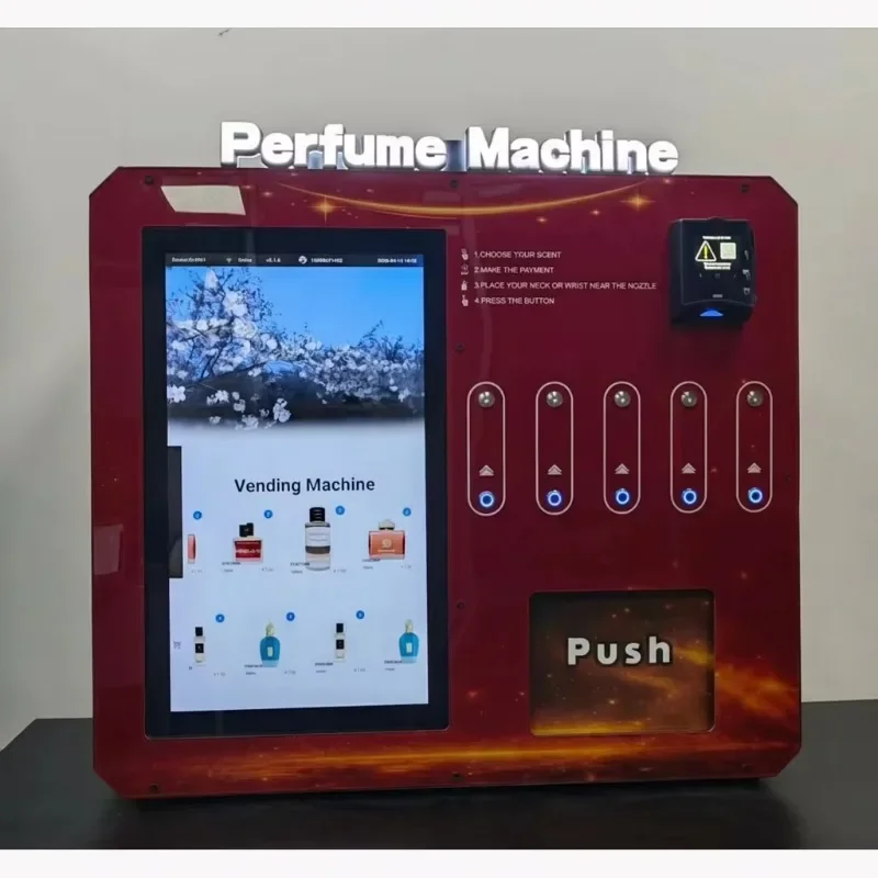 Hot Selling  Advanced Sampling Freestanding Perfume Vending Machine With Optional Mini-Bottle Purchase Feature Wifi Customized