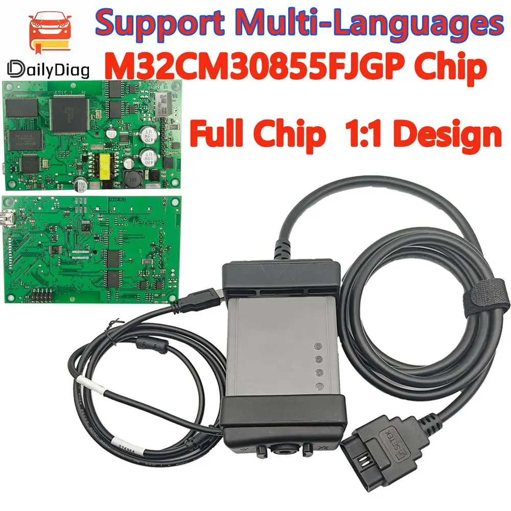 EWD 2014D 2015A Add New Models 1:1 Design PCB Board OBD2 Scanner Full Chip OBD2 Car Diagnostic Tool Support Multi-Languages