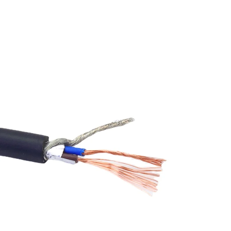 2 Core Twisted Pair Shielded Cable Pure Copper PVSP Flexible Wire 2*0.3/0.5/1.5 Square 485 Line Data Shielded Signal Line