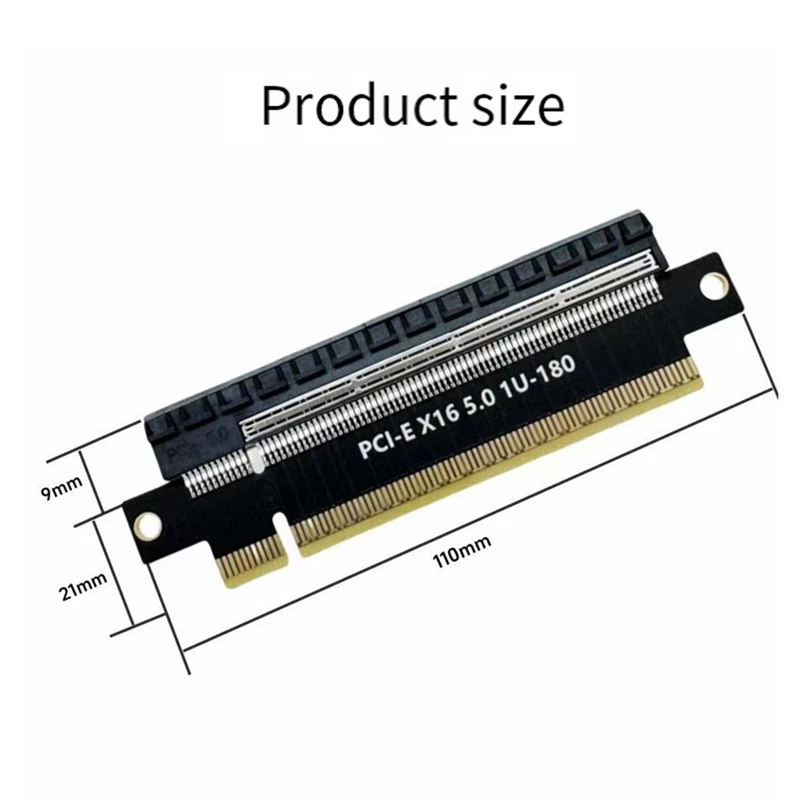 PCIE5.0 Server Videokaart Test Adapter PCI-E16X 90 180 270 Graden Converter Kaart 1U Motorfiets Elektronische Accessor B