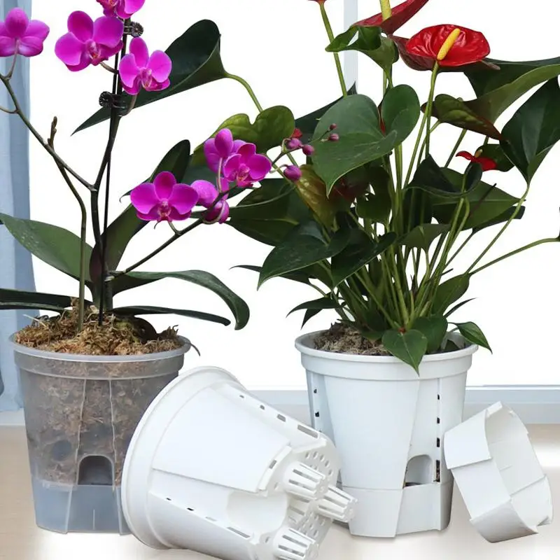 

Water Storage Flowerpot Bonsai Basin Butterfly Orchid Breathable Hydroponic Pot Self Absorbing Basin Gardening Planting Tool