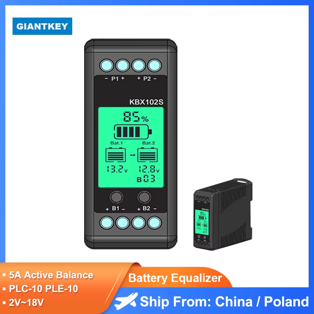 Blei-Säure-Batterie-Equalizer PLC-10 PLE-10 Batteriespannungswaage 5A Blei-Säure-Batterie-Anschluss, geeignet für 24/36/48V/96V