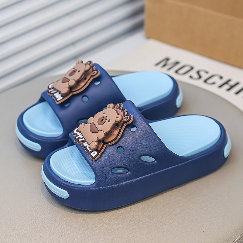 

Cartoon EVA Children's Slippers Anti-Slip Soft Bottom Bathroom Home Daily Unisex Kids Sandals Comfortable Lightweight Slippers