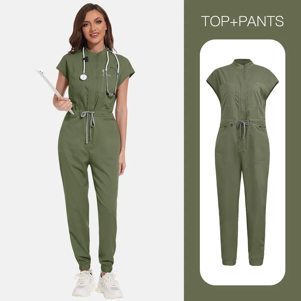 Tuta medica senza maniche: uniforme dimagrante di alta qualità per medici e infermieri ospedalieri