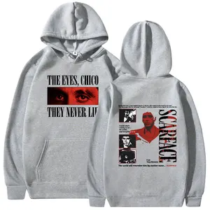 Klassische Gangster -Film Scarface Hoodies für Männer und Frauen, Kapuze, Vintage, gotisch, großer Pullove, Tony Montana, Al Pacino 6 Hauptverkaufs -Gangsterhose - №4