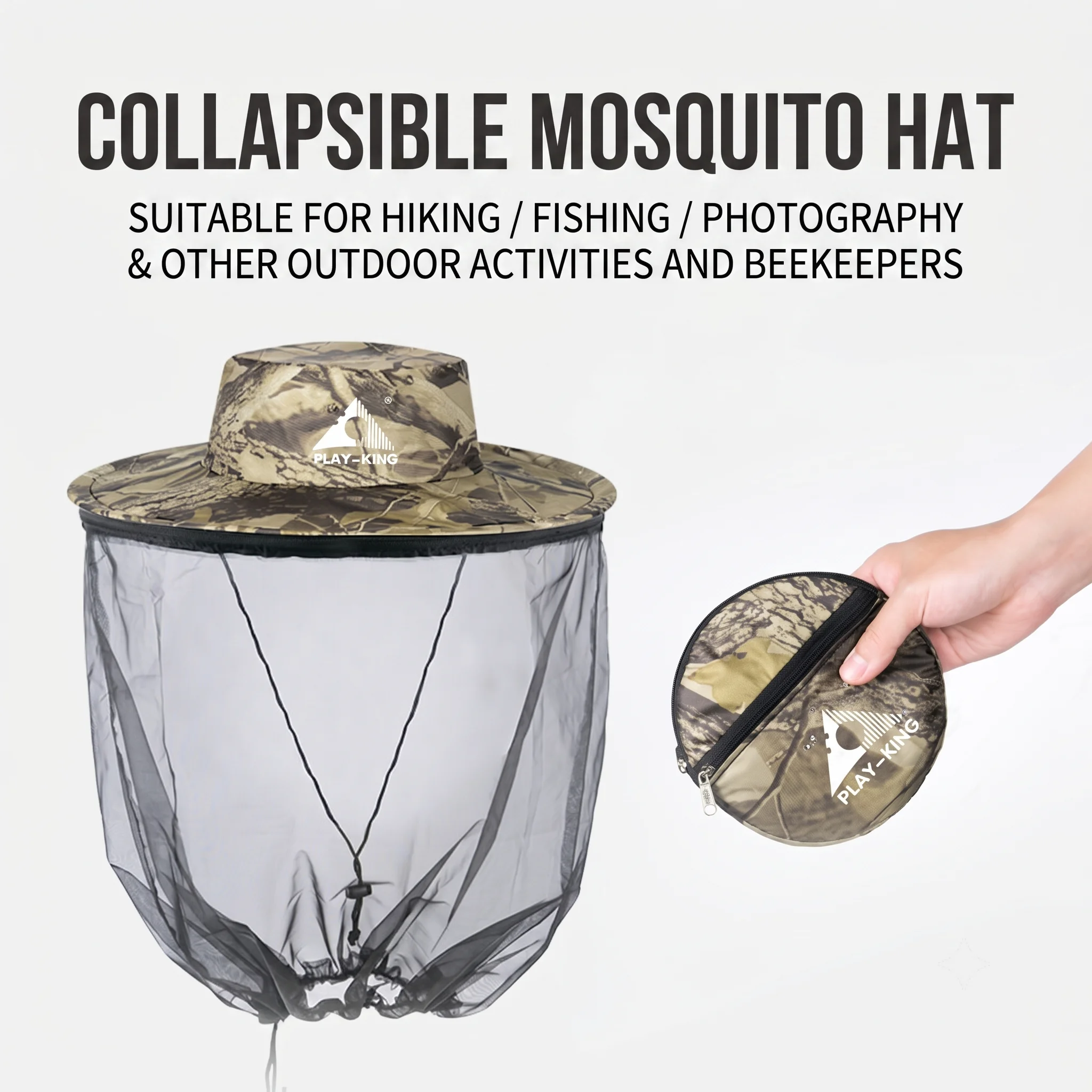 Outdoor travel insect-proof hat man mosquito-proof, sun-proof and UV-proof fisherman's hat, beekeeper's fishing sunshade hat