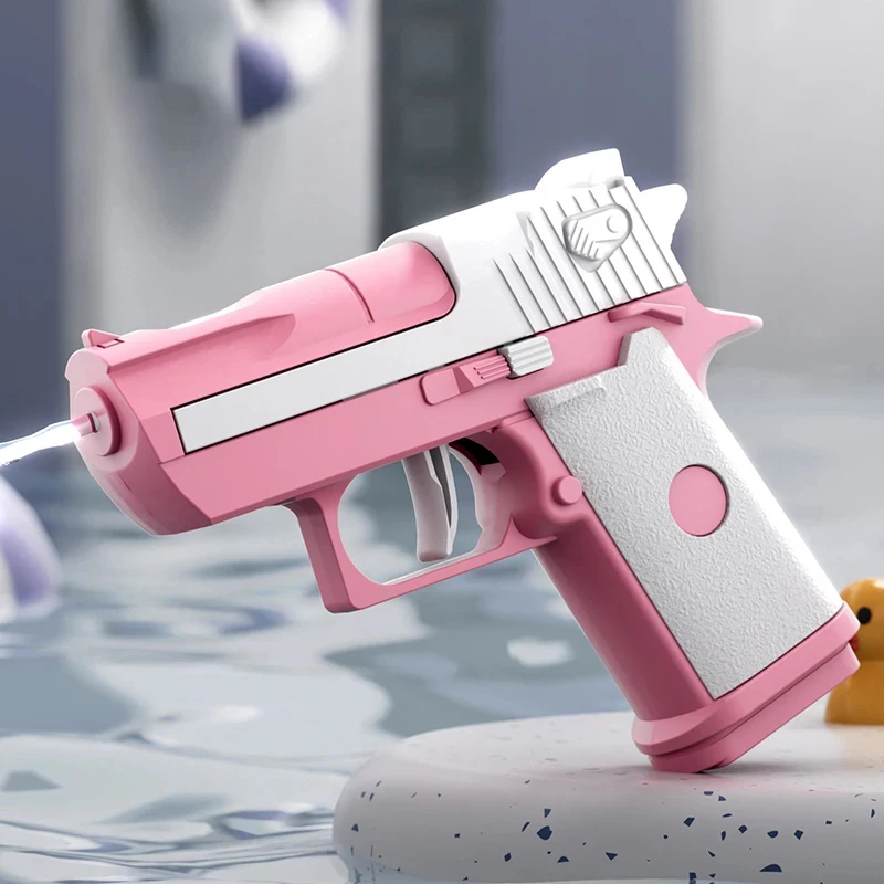 Mini Water Pistol Mechanical Continuous Firing Water Gun Summer Pool Shooting Watergun Manual Water Gun Outdoor Game Toys Gifts