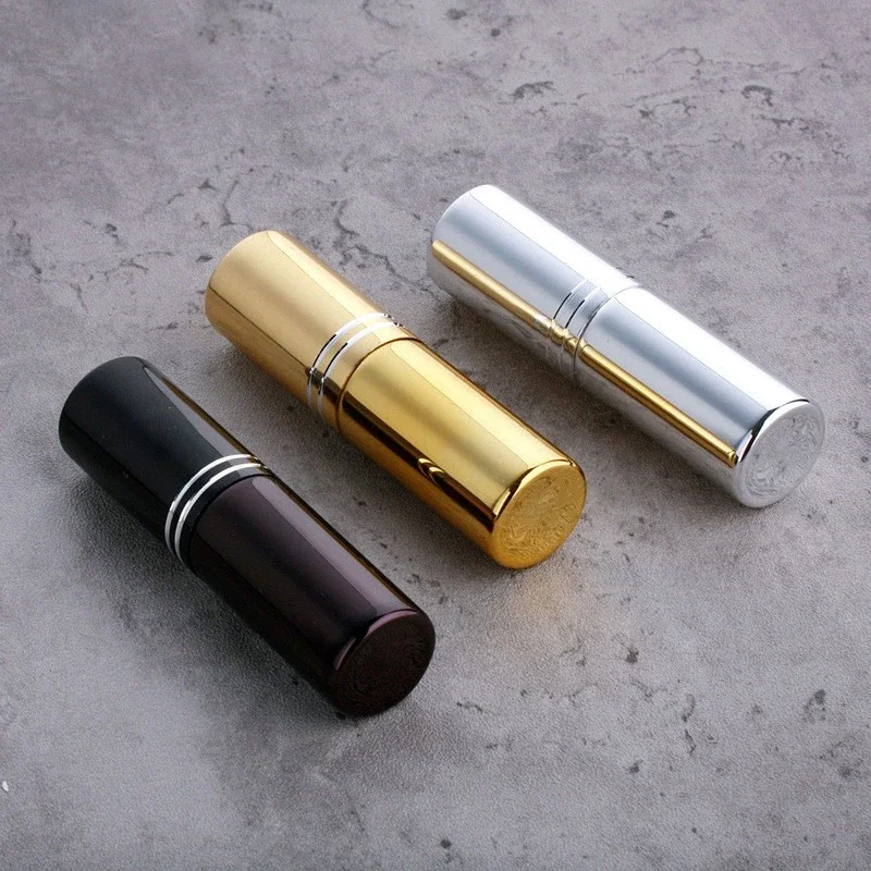 

10pcs-100pcs 10ml UV Coated Spray Bottles Bright Gold Silver Black 5ml Perfume Portable Trial Sample Sub Bottled Wholesale