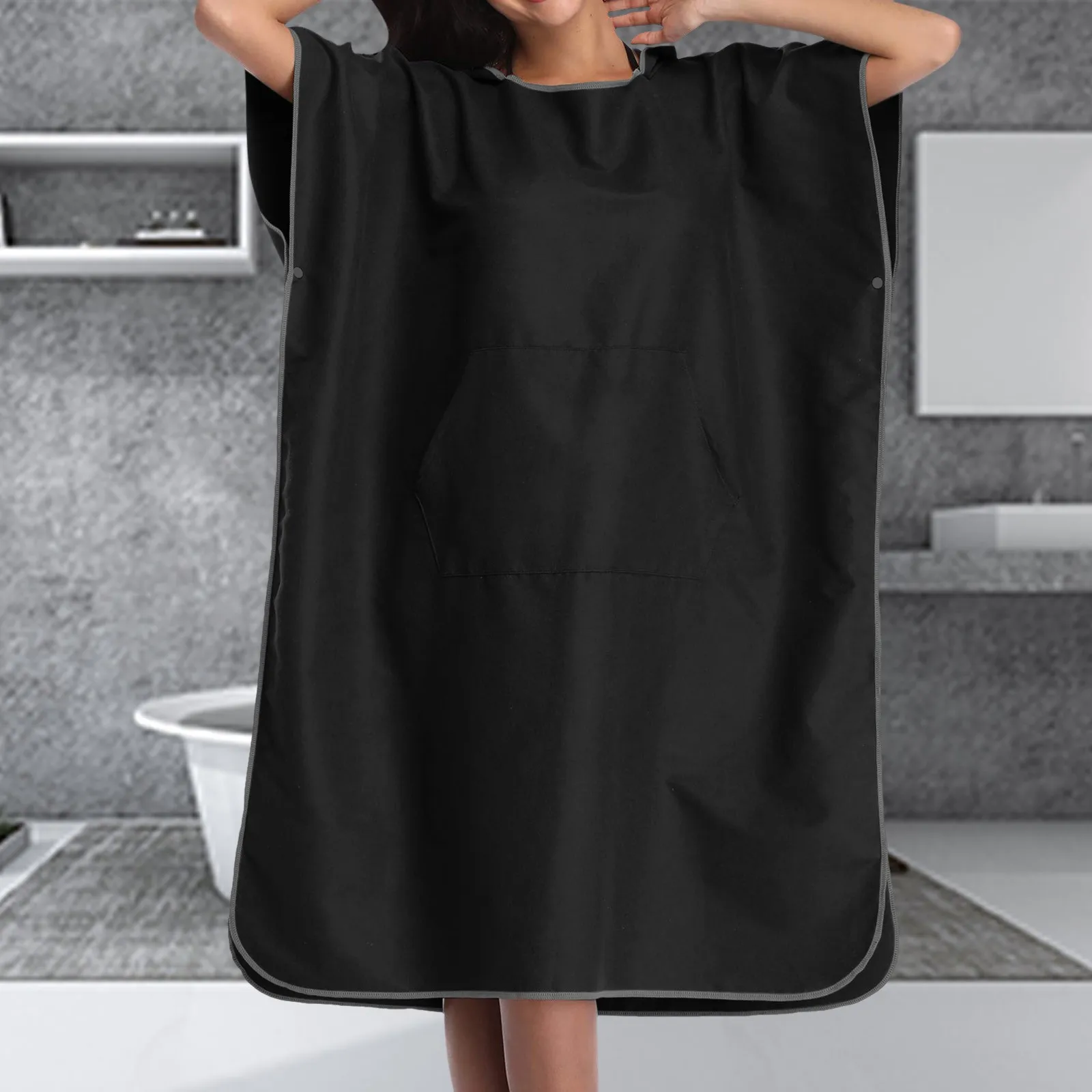 

Surf Poncho Changing Towel Hooded Robe Microfiber Beach Blanket Bath Towel Swim Towel Wetsuit Beach Poncho for Adults Robe