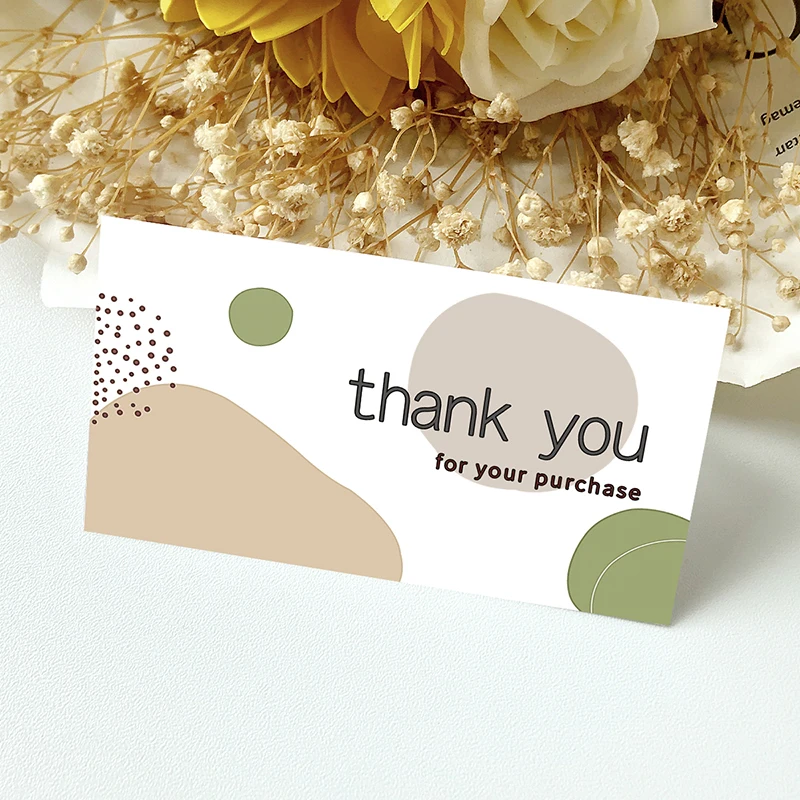 50Pcs Thank You Card Small Business Supporting,Package Greeting Card Cardstock for Sellers,Thank You Cards for Gift Packaging