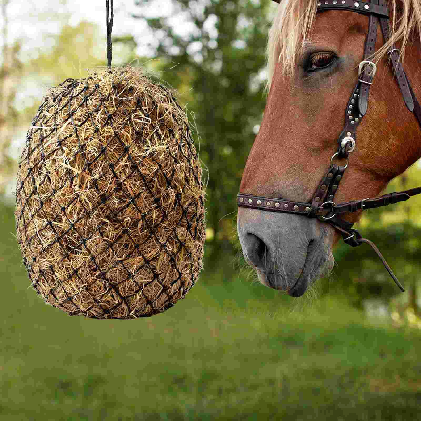 Hay Bags Goat Feeder Horse Feeding Nets Hanging Wear-resistant Nylon for Horses