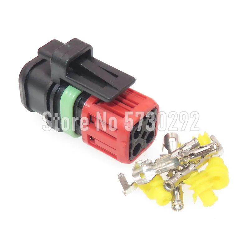 

4P 1337352-1 Fuel Injector Socket Oxygen Sensor Plug Cable Connector For Automobile Excavator