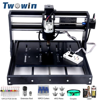 TWOWIN 3020 מיני לייזר חרט DIY CNC נתב חריטת מכונת GRBL בקרת כרסום חיתוך עבור אקריליק PCB PVC מתכת