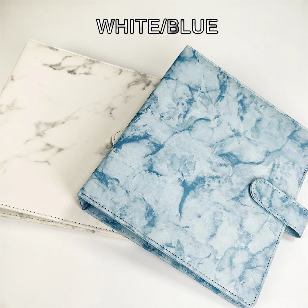 A5 D-shaped 3-ring PU Marble Pattern Photo Album 6×4 10×15 4r Photocard Binder Idol Card Holder Scrapbook Album 1/2/4/6 Pockets