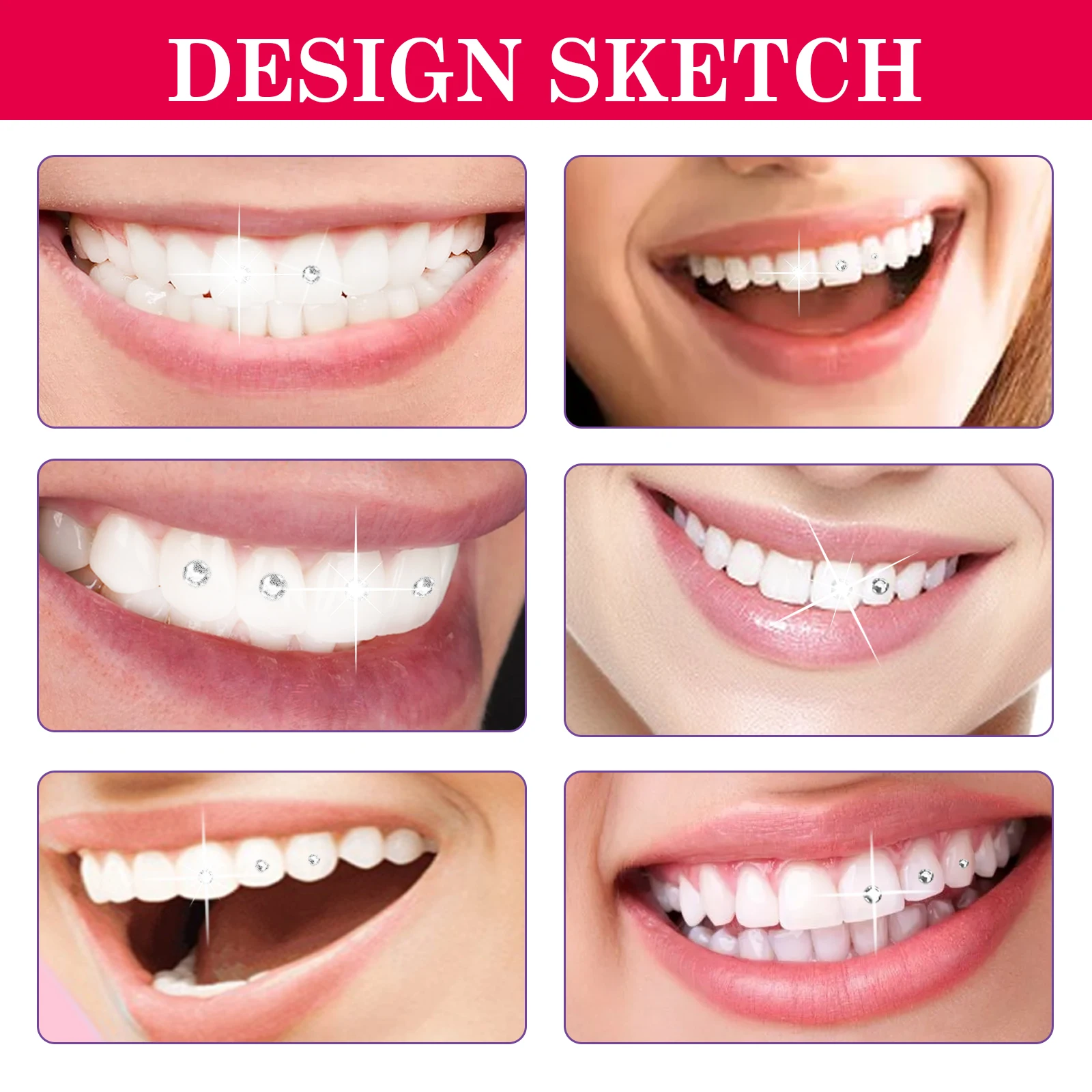 DIY Teeth Gems Kit With Glues And UV Light Precious Stone Jewelry Decoration Glittering Tooth Crystal Diamond Accessories Set image 5