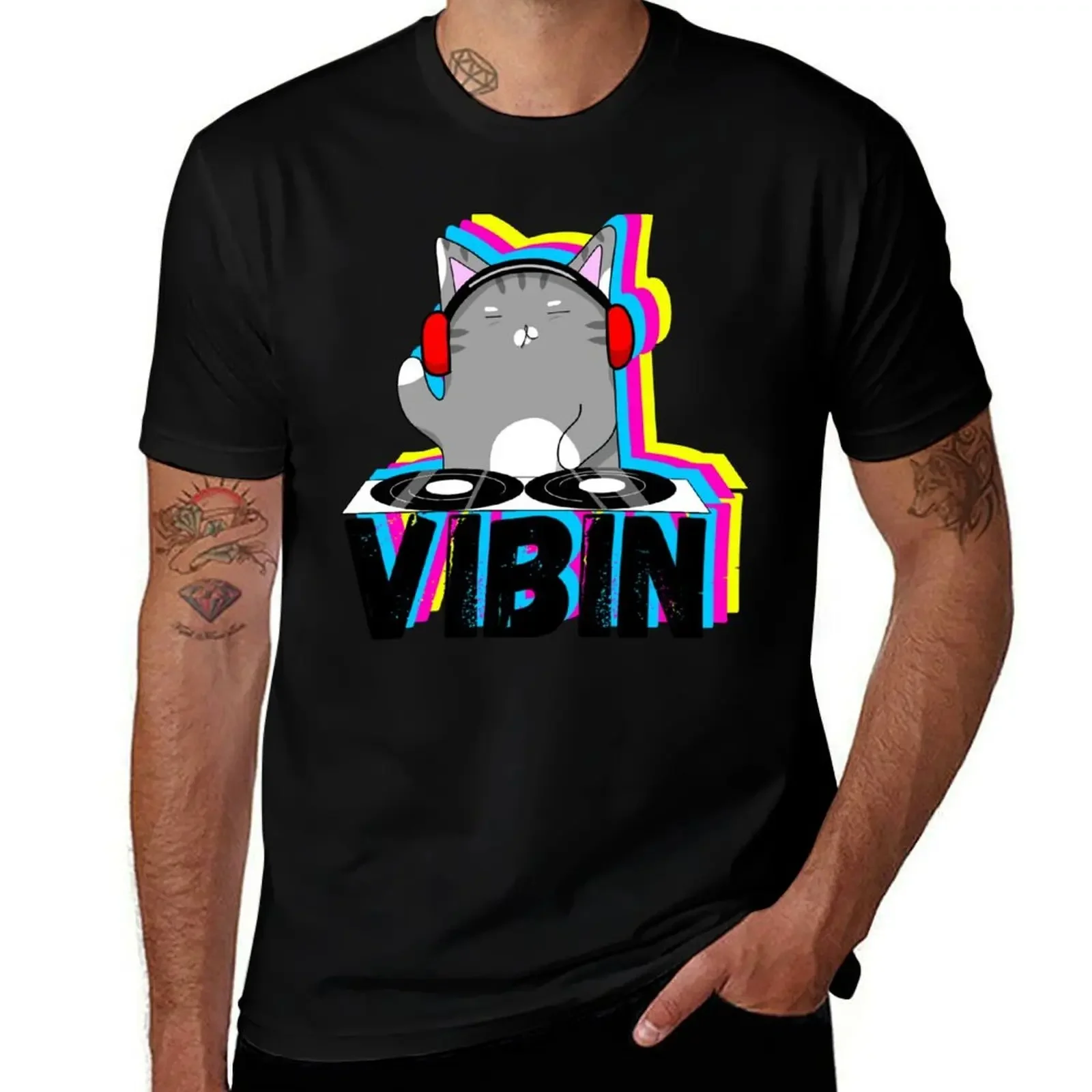 

Retro Vibin Cat Sticker to Accessorizing Laptop, Water bottle or anything your heart desires T-Shirt Clothing mens clothes