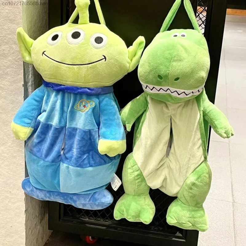 Disney Alien Cartoon Plush Removable Paper Towel Box Y2k Funny Cute Toy Dolls Hanging Car Plush Tissue Cover Home Accessories