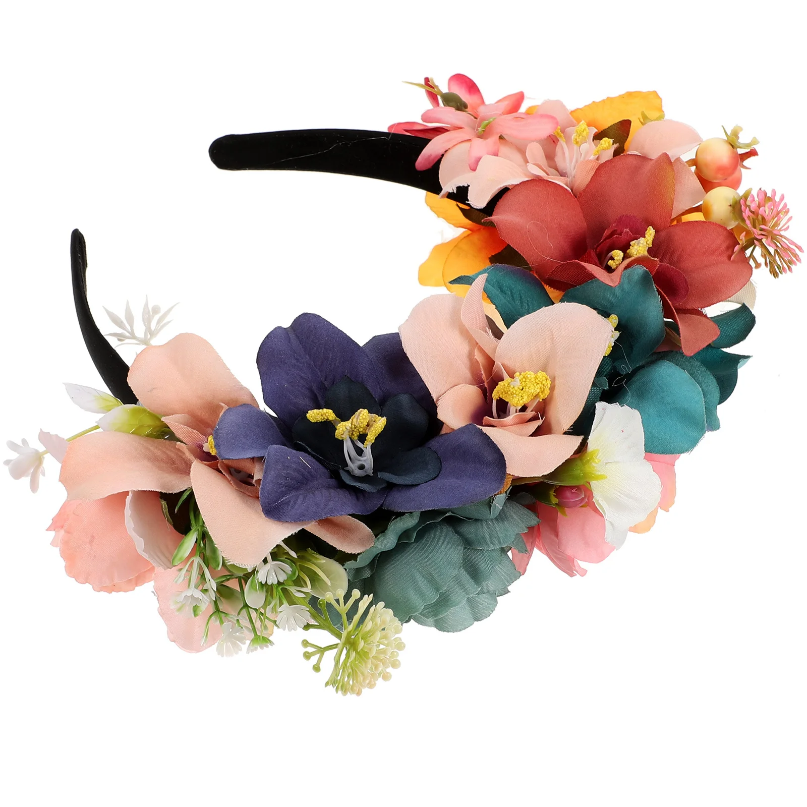 

Artificial Flower Bridal Headpiece Wedding Flower Headpiece Party Accessory Floral Crown Women Festival Vacation Wear
