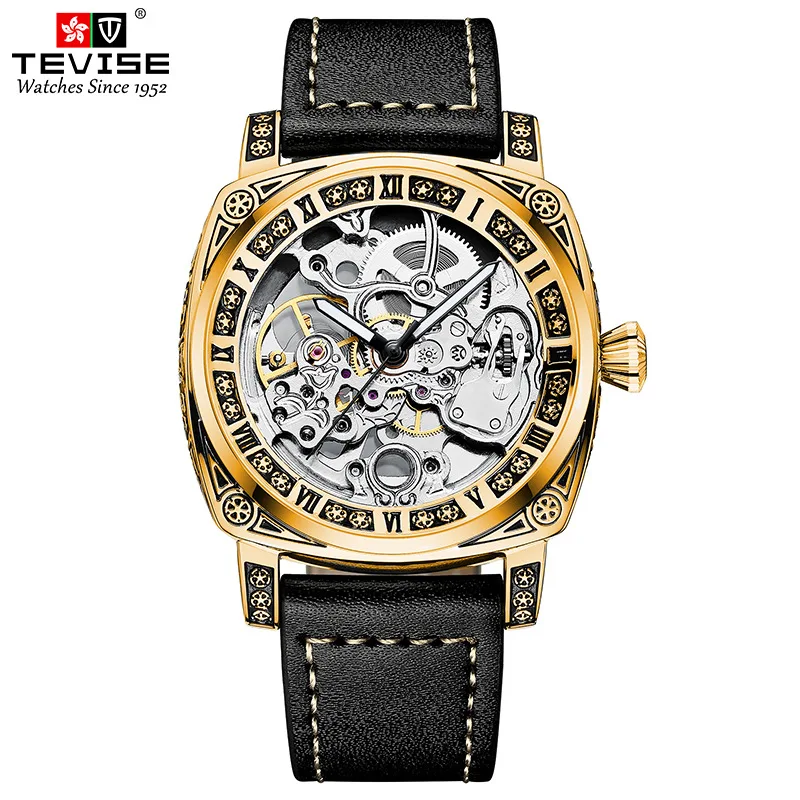 2024 New Fashion Tevise Top Brand Men\'s Stainless Steel Wrist watches Vintage Business Casual Relogio Masculio Gift For Lover