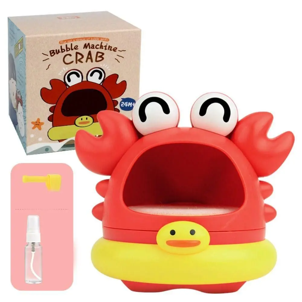 Toys Interactive Bubble Blowing Machine Shark Crab Children Soap Machine Plastic Cartoon Bath Toys Bathroom