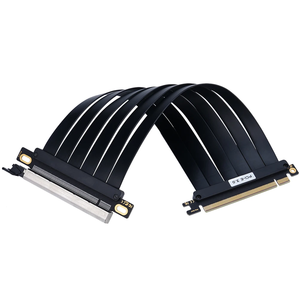

Высокоскоростная гибкая удлинительная карта PCIe 3.0 X16, экранированный от EMI, удлинитель PCI Express Gen 3, удлинительный кабель для видеокарты