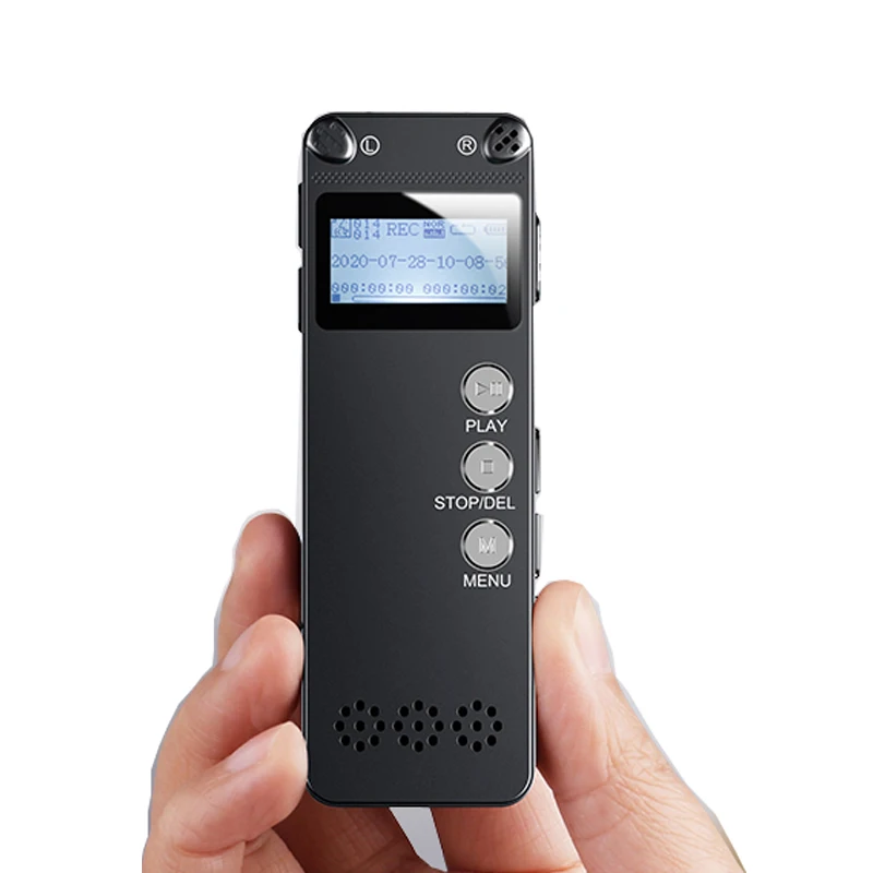 128GB Mini Voice Recorder Sound Activated Line-in Line Dictaphone 0-64G USB Flash Driver Lossless Noise Reduce Record MP3 Player