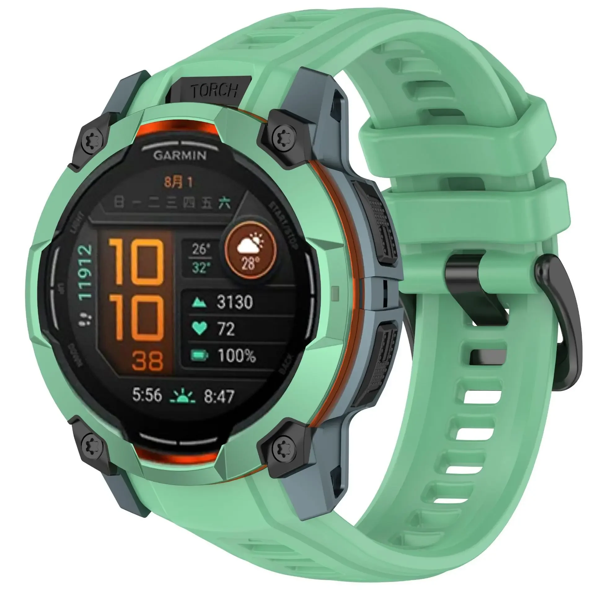 Oficjalny miękki silikonowy pasek do Garmin Instinct 3 Amoled 50mm 45mm sportowy pasek do zegarków Garmin Instinct 3 Solar 45mm 50mm bransoletka